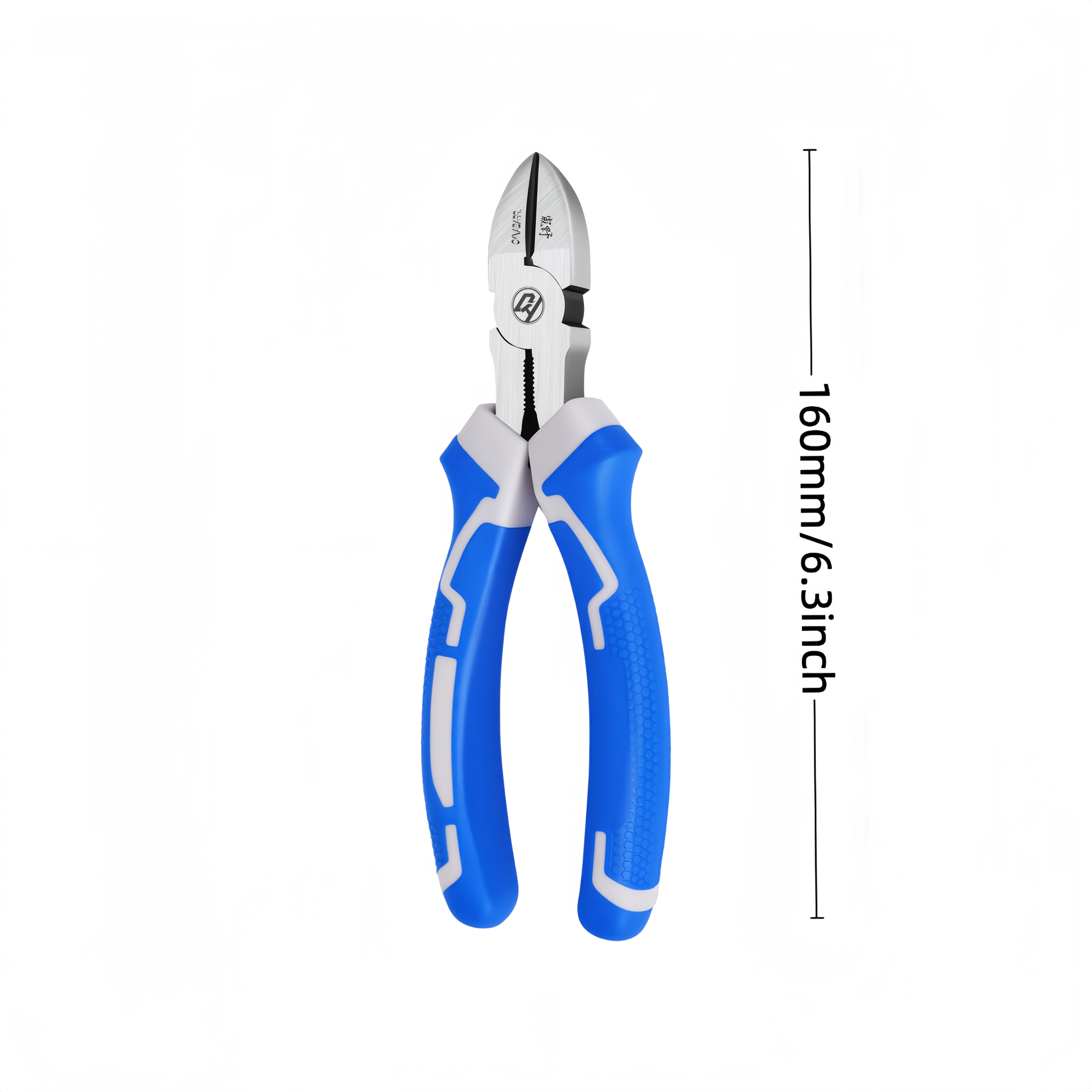 E-shop 6-Zoll Industrie-Diagonalzange mit blauem Griff, professionelle Qualitätszange, hohe Härte und verschleißfest, hergestellt aus -Stahl, scharfe