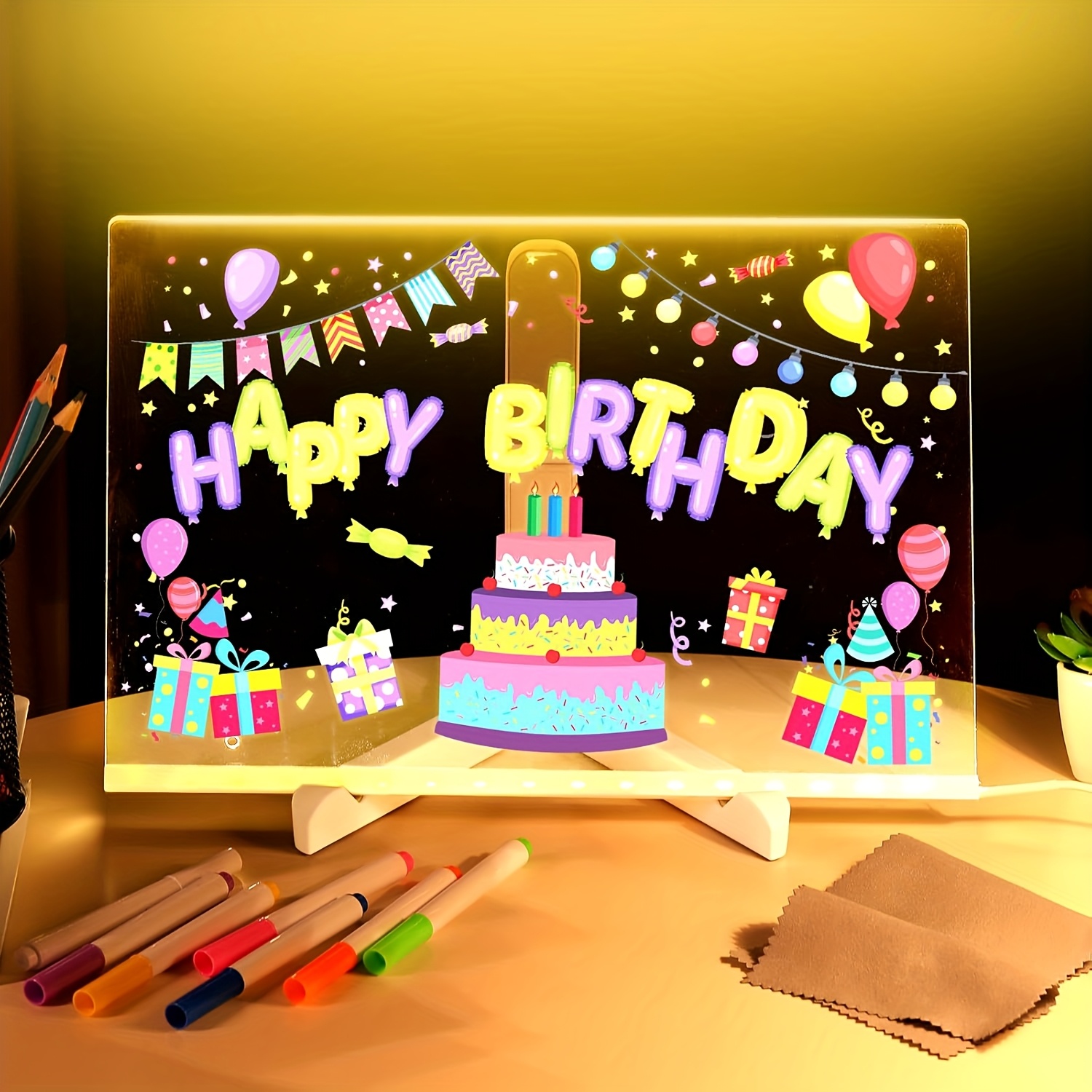led transparent drawing board set back to school inspiration artifact release and heal stress reusable diy art tools surprise birthday holiday luxury gift home office meditation companion travel portable boredom relief tool details 0