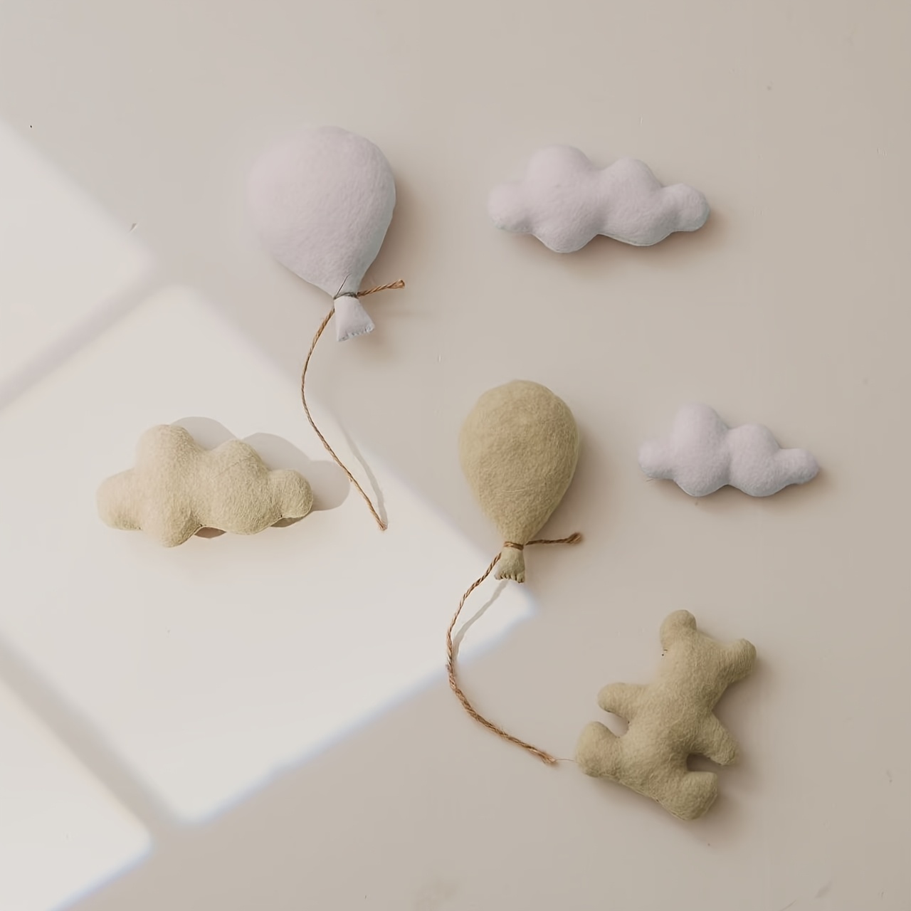 Image of Newborn Photography Props Felt Balloon Cloud Baby Photo Props 1 Month And Days Decoration