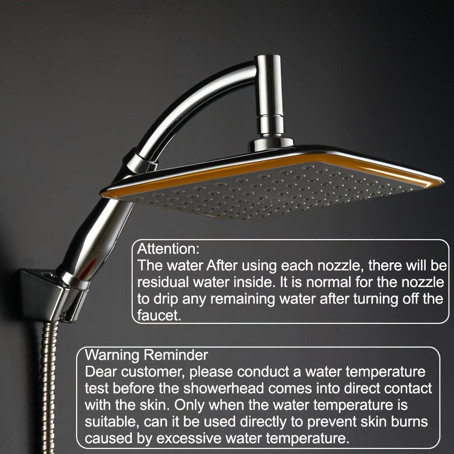 22.86 cm Bathroom Rainfall Shower Head, ABS Chrome Finish