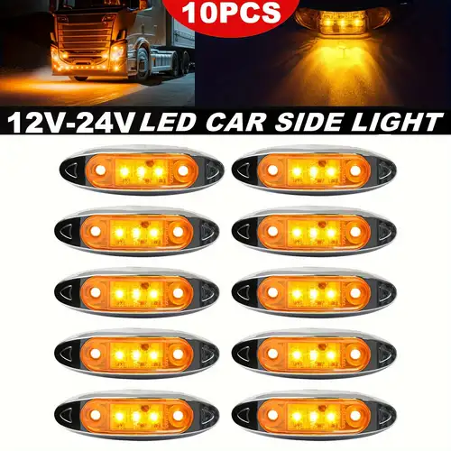 NWpangu 4Pezzi Luci Laterali A LED Per Rimorchio, 12V 24V LED - Foto 2