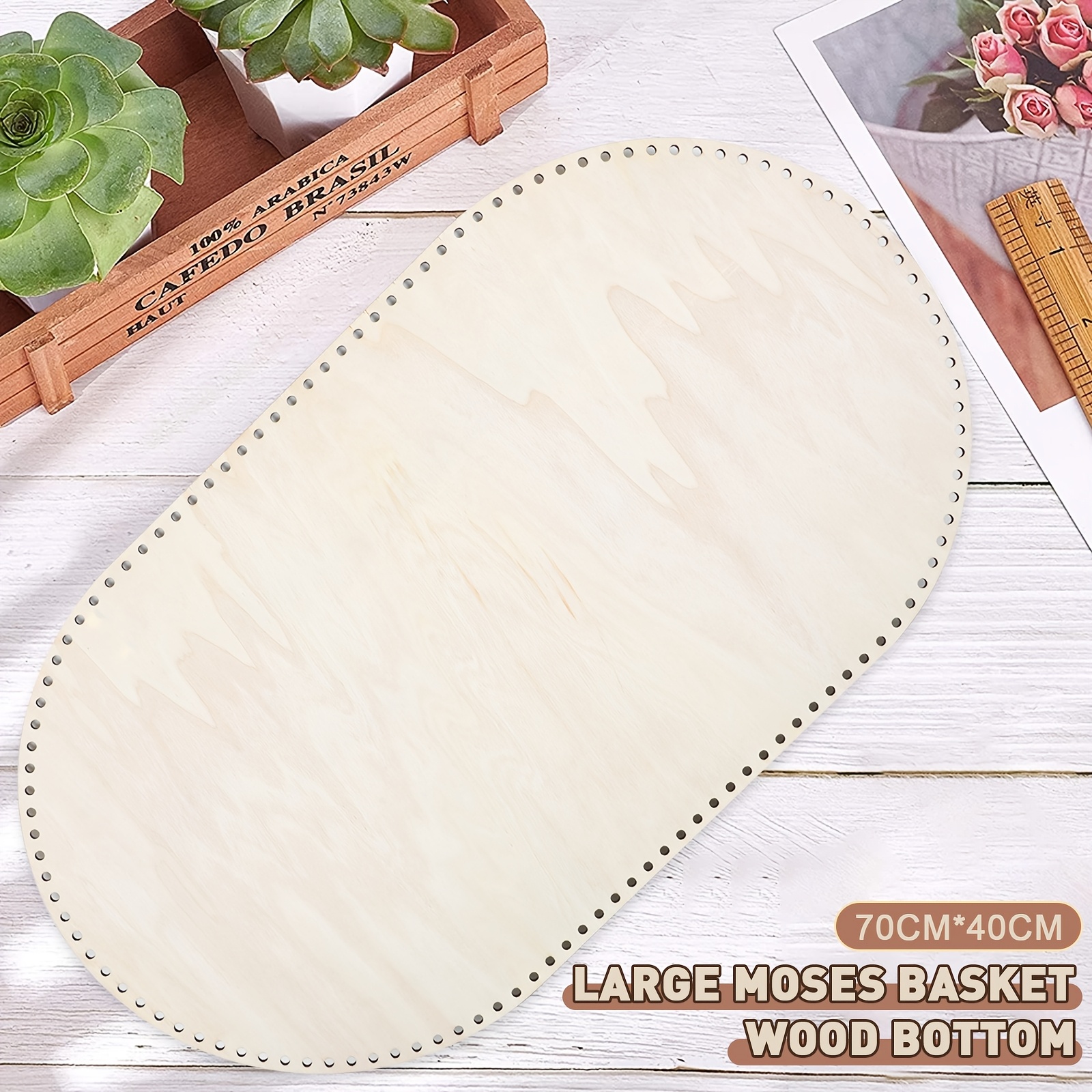 TEMU Large Moses Basket Wooden Base, Oval Home Decor Shaping Mold, Home Decor, Home Organization, Home Improvement, Home Decor Ideas, Home Decor