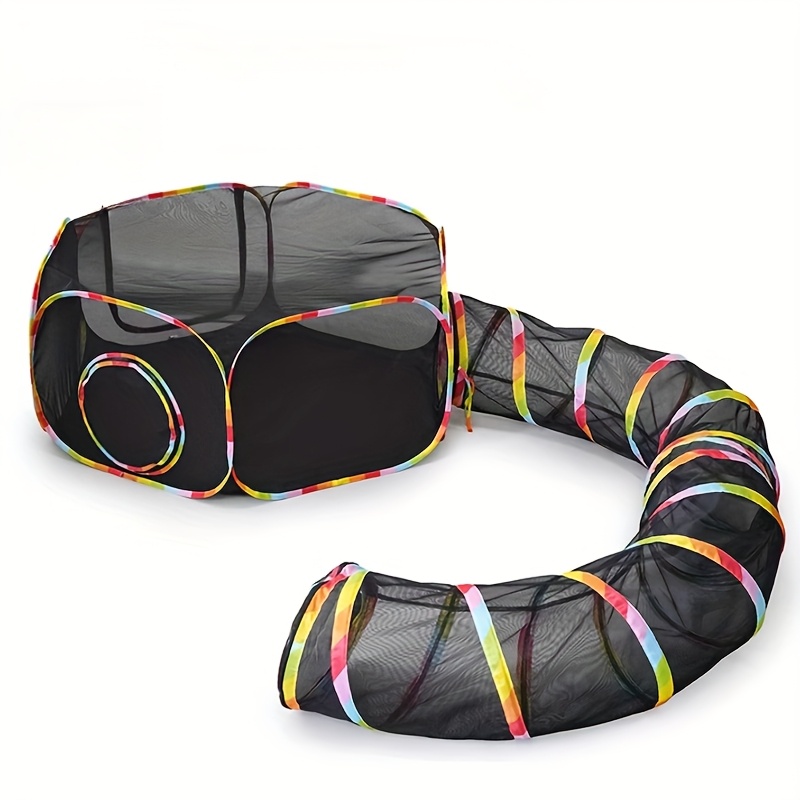 Rainbow Color Mesh Pet Tent for Cats and Dogs