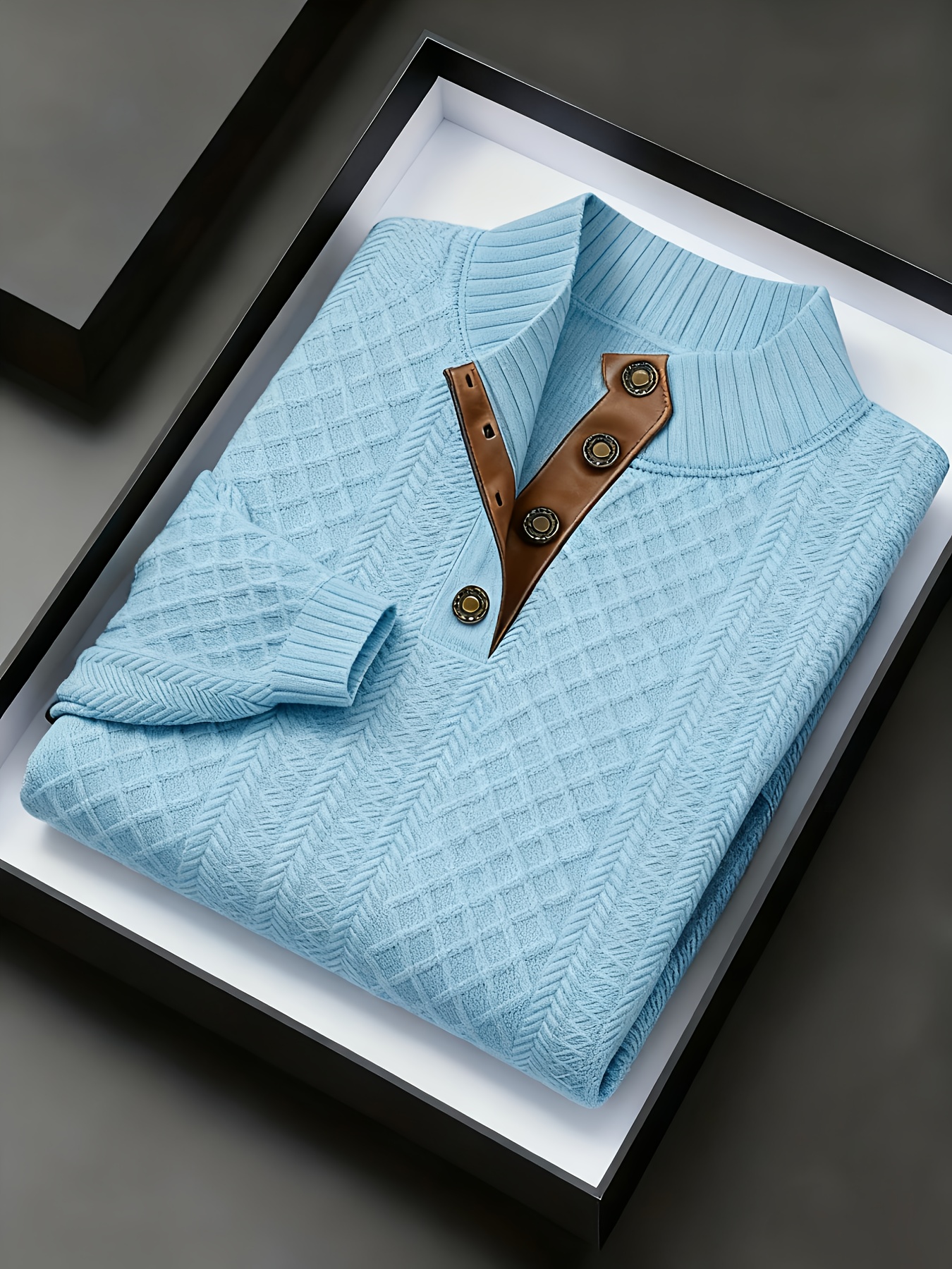 Heren Herfst-Winter Kerst Stand Collar Jacquard Gebreide Trui