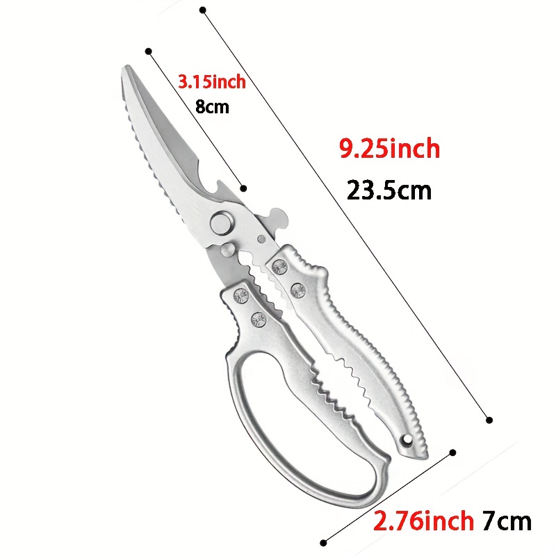 1 Large Strong Scissors, Steel Scissors, Barbecue Scissors, Chicken Bone Scissors, Steak Scissors.