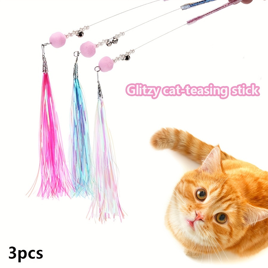 

3pcs Cat , - Interactive , Pet Pom Pom And