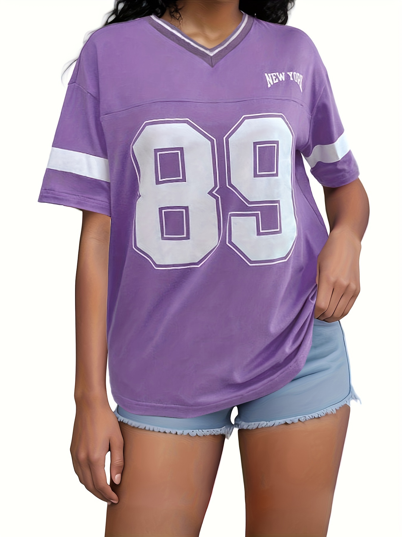 womens vintage american football t shirt lavenderpurple - Temu Mexico