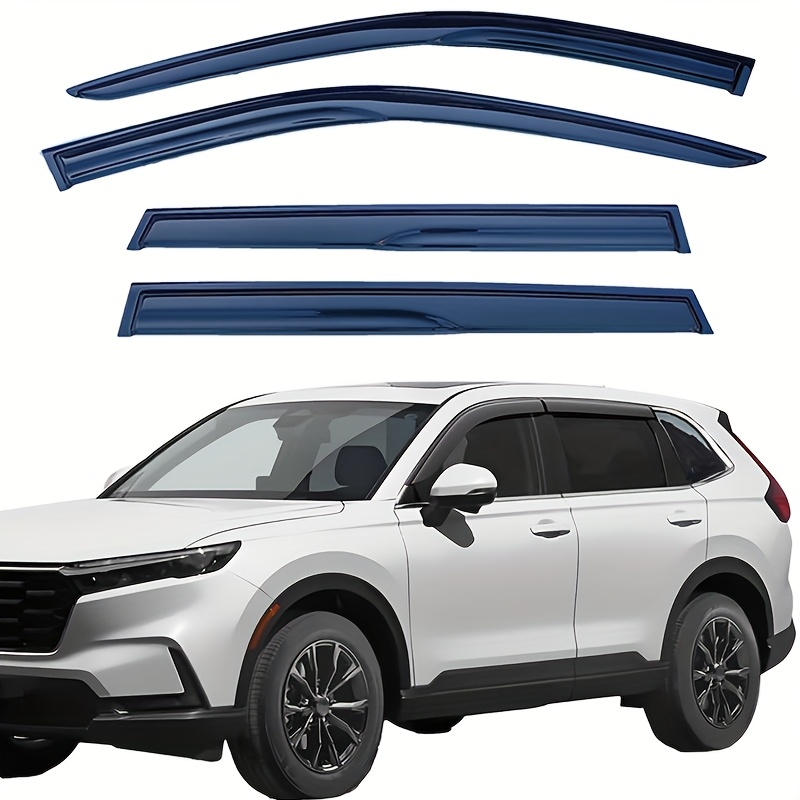 JDM Mugen Style Window Visors For 2017-2022 Honda CR-V - 4 Piece Black Rain Guards (Tape-On)