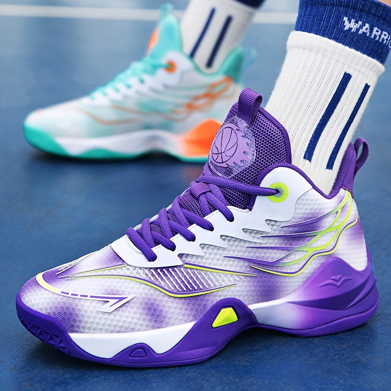 neon purple basketball shoes