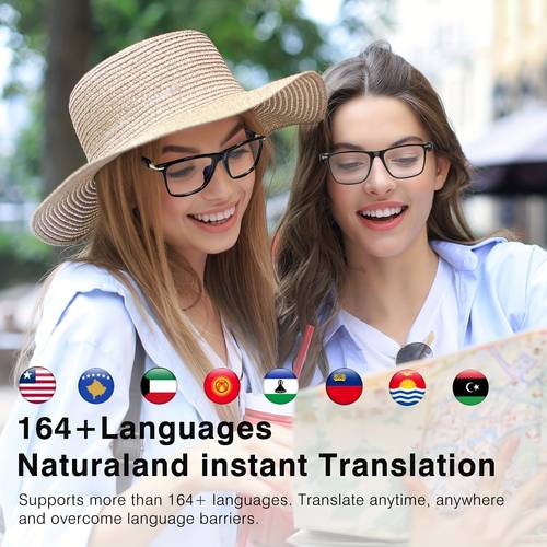 ai smart glasses smart glasses with 164 languages real time translation support ai chat r1 and 2 5 system built in microphone and speaker calls and hifi music quality music and hands free calling physical color changing lens waterproof ai suitable for comfortable riding relaxing travel and daily work wearable holiday gift