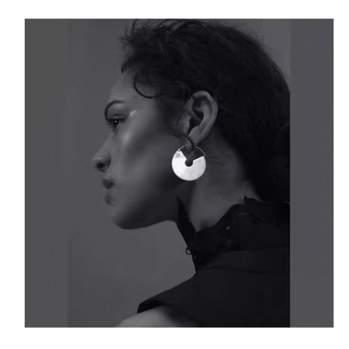 

1 Pair Of Titanium Steel Gold-plated 18k Geometric Mirror Earrings For Ladies