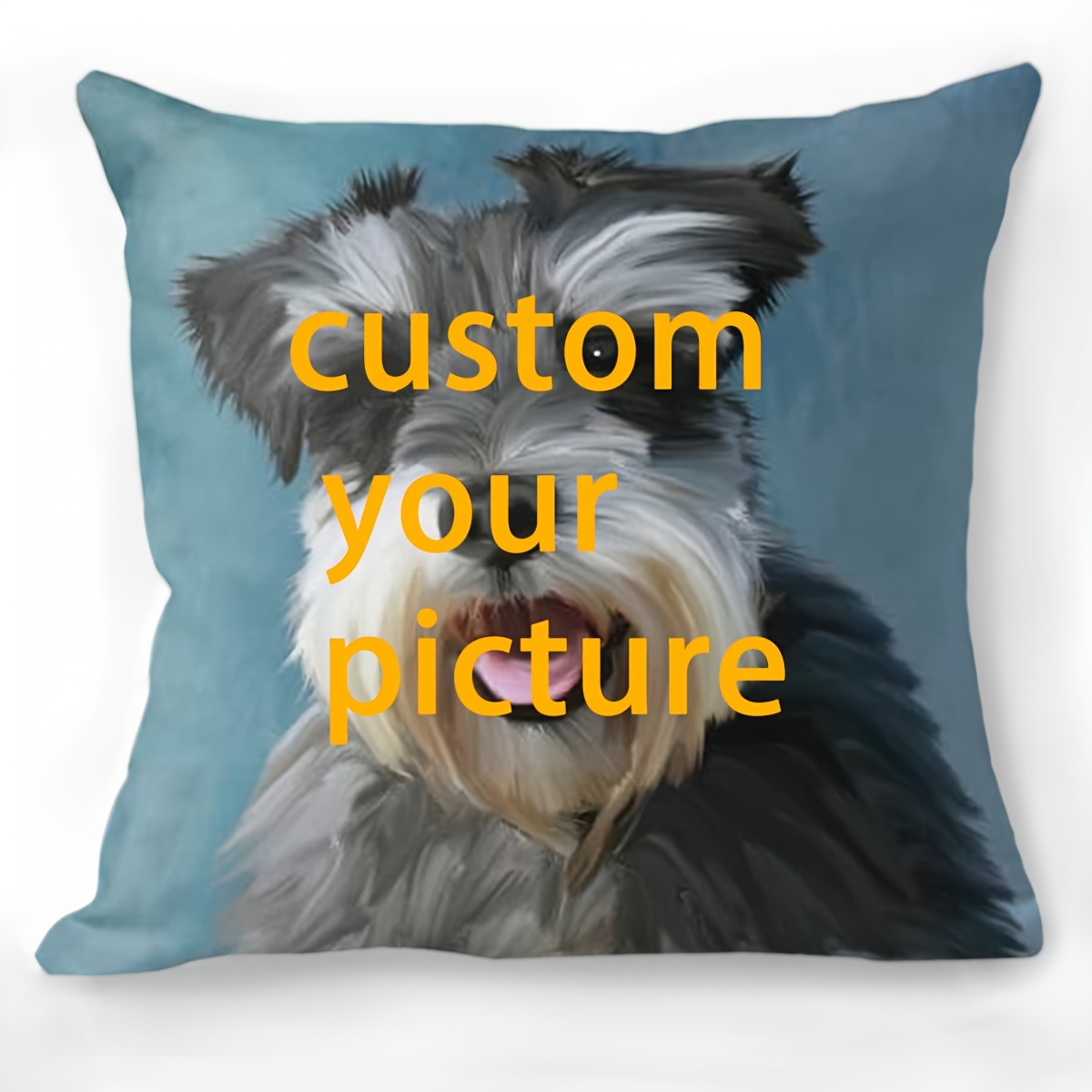 

Custom Miniature 18x18" Soft Plush Throw Pillow Cover - Personalized One-side Print, Zip Closure, Machine Washable For Sofa & Bedroom Decor