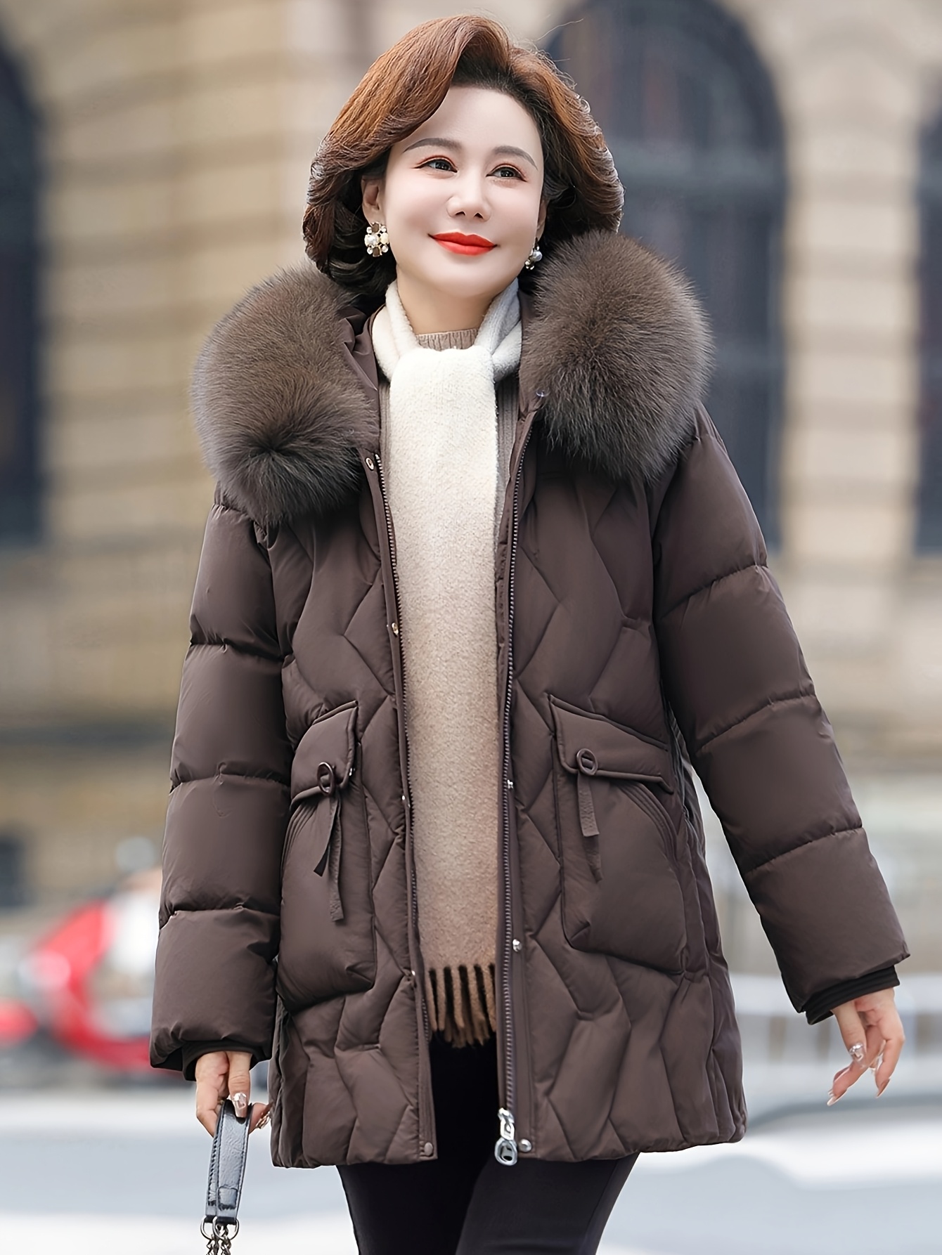 Down Jacket Womens Midi Winter Coats Long Black Puffer Coat Women