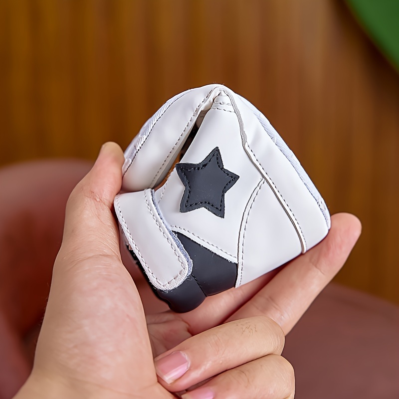 Infant Sports Sneakers, Casual Mid-Top PU Upper with Fabric Inner & Sole, Solid Color, Adjustable Closure, for Daily Wear, Spring/Fall Season, Suitable for Ages 0-1, Indoor Outdoor Sneakers | Midtop Sneakers | Pu Upper Sneakers, Baby Shoes