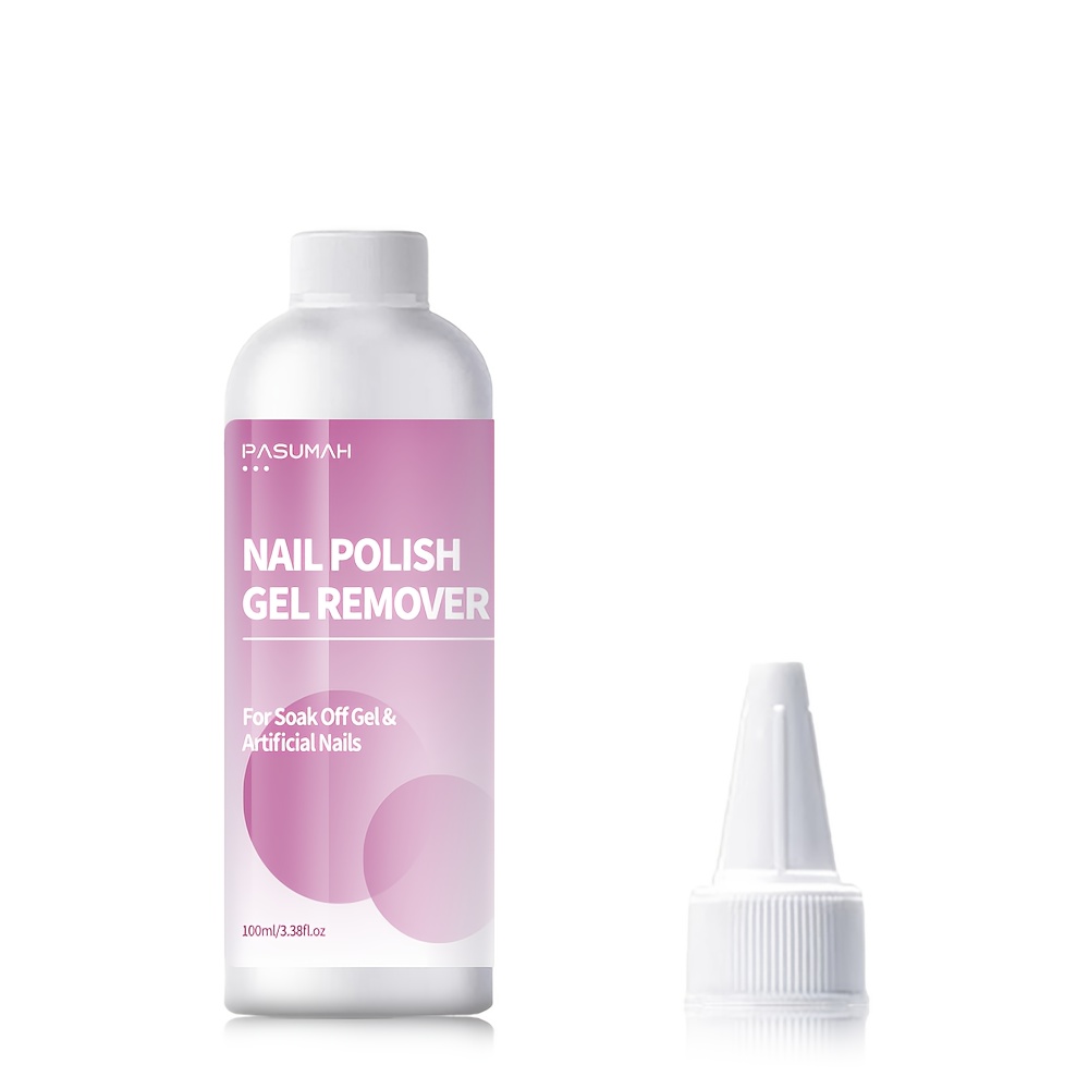 Image of Polish Remover 100ml Gentle Hypoallergenic Formula For Sensitive Natural And Artificial Nails Quick And Safe Soak On Gel Acrylic And Dip Powder Nail Gel Remover Bottle For Manicure Kits