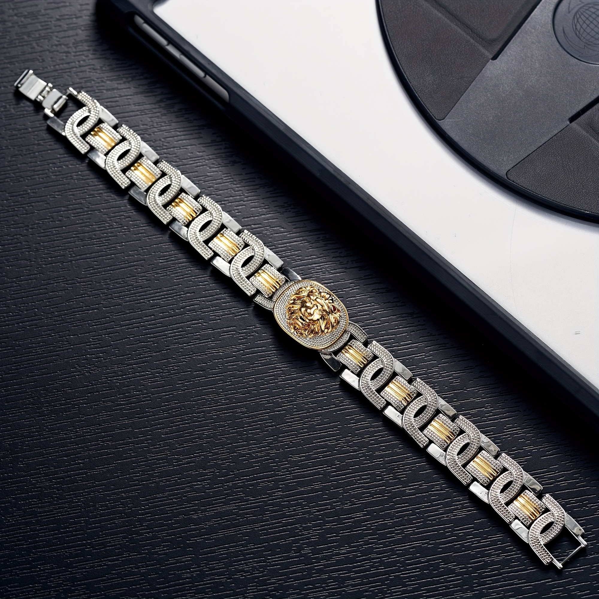 E-shop Hand Card Design Mode 24K vergoldeneter Armreif, luxuriöse Vintage-Armbänder Schmuck, einzigartiges Accessoire Geschenk für Damen und Herren