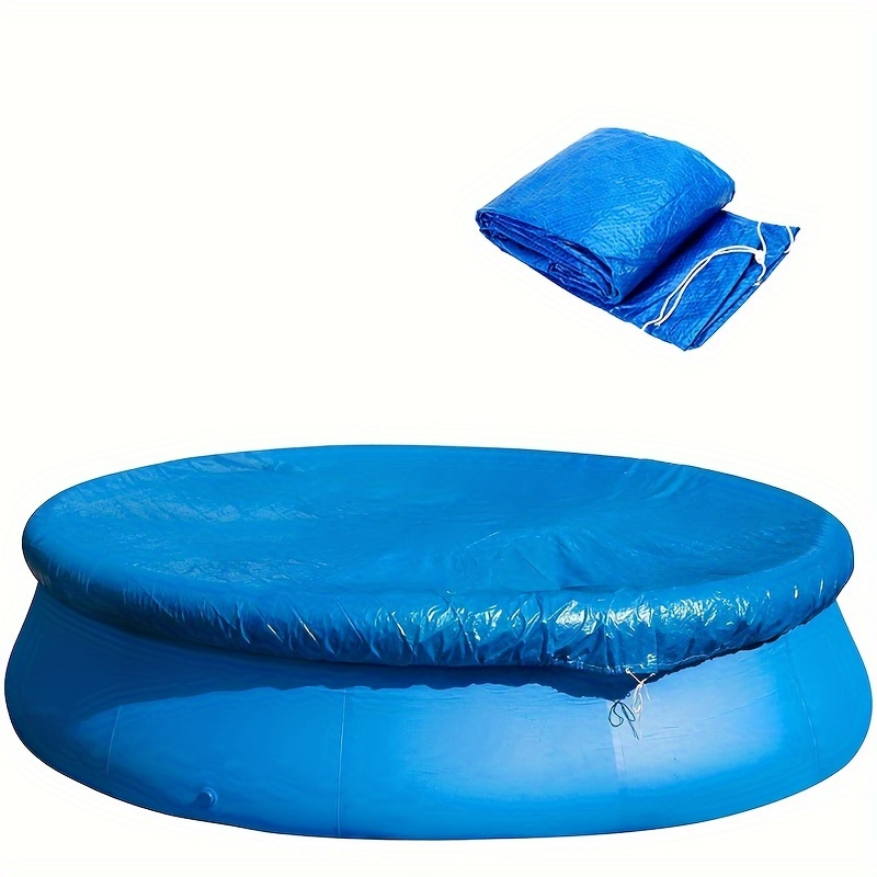 

Pe Woven Fabric Pool Cover Sets With Ground Cloth, Round Inflatable Swimming Pool Covers And Protective Mat, Universal Fit For Frame Pools And Inflatable Pools - Weather Resistant Covers Kit