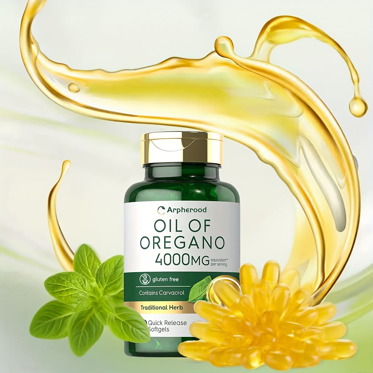 Oil Of Oregano 4000 Mg Softgels – 150 Count, High In Carvacrol, Herbal Supplement