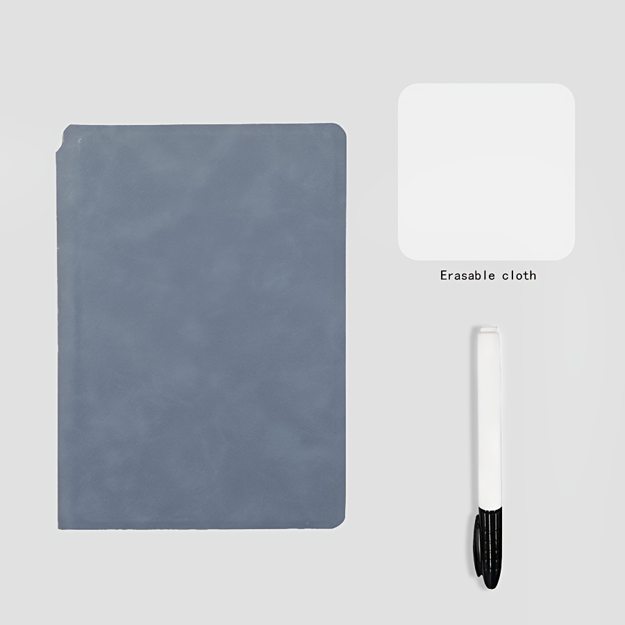 1pc Minimalist B5 Erasable Whiteboard With Soft Cover - For Meeting Notes And Drawing, Includes 1 Eraser Cloth & 1 Quick-dry Marker, Reusable