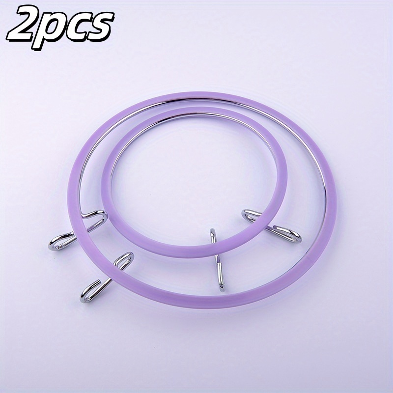 Image of 2pcs Set Of Bunny Ear Stretchers, Embroidery Hoops Suitable For Thin Fabrics, Embroidery Tools, Tension Rings For Embroidery, Quick Stretch Fabric Embroidery Hoops, 2 Sizes