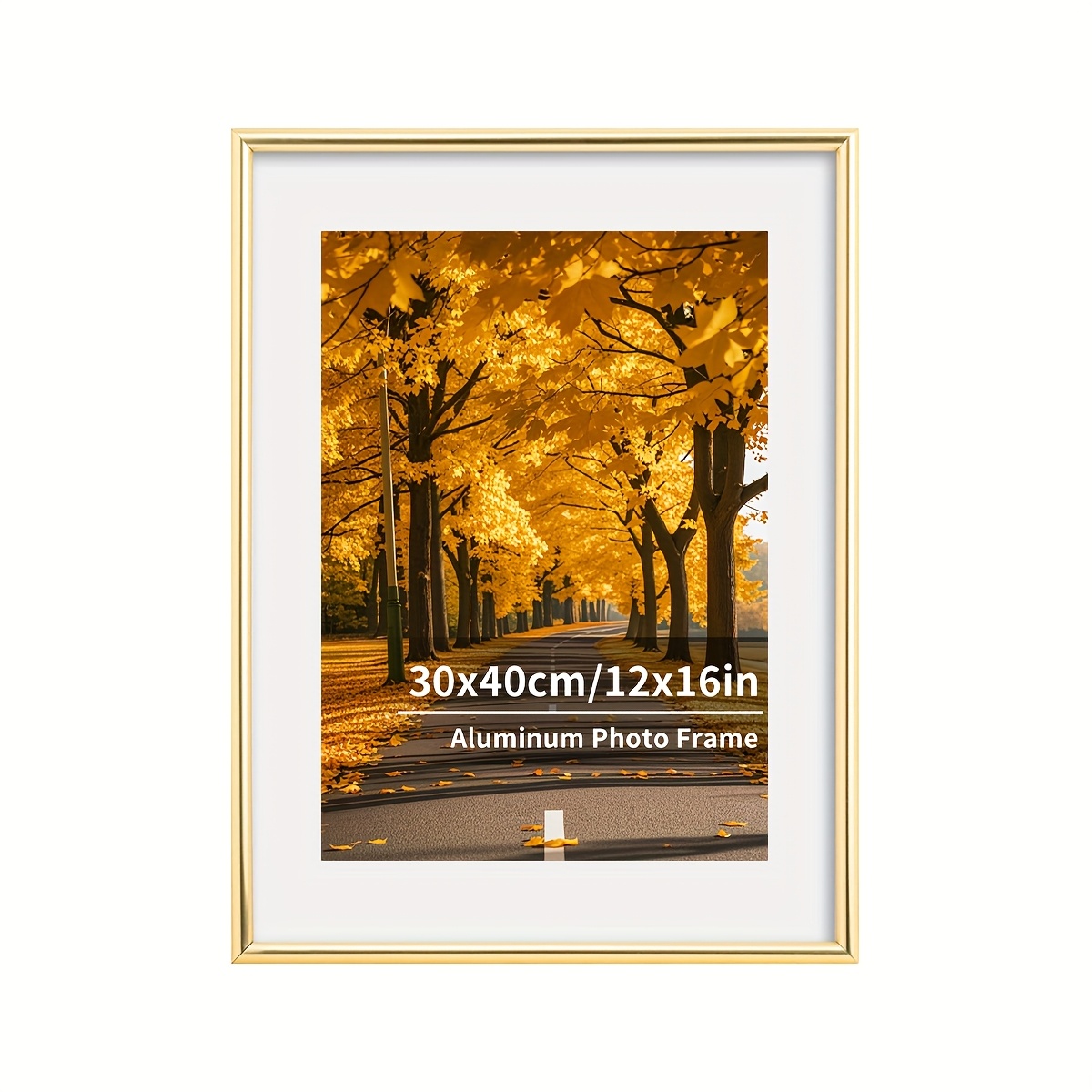 TEMU 1/3pcs, 30x40cm Photo Frame, 12x16in Golden Metal Picture Frame, A3 Photo Frame, Picture Frame For Wall, A4 Certificate Frame, Poster Frame,