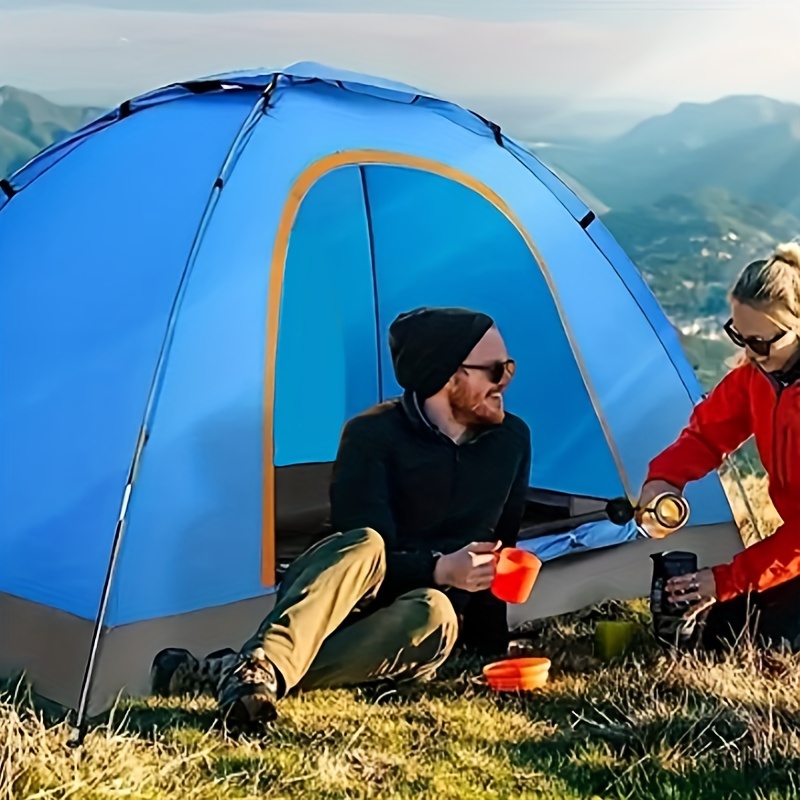 ALPACA OUTDOORS 2-3 Person Color-Block Portable Camping Tent - Fast Setup, Foldable & Lightweight with Zipper Closure, Durable Outdoor Tent for Family Camping, Hiking, Spring & Fall, Tents for Camping, Mixed Color Design