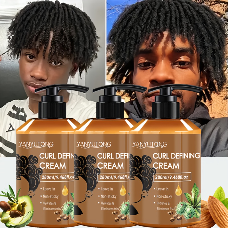 Adult Setting Cream | 3 Bottles Of 280ml | Oil | Moisturizing, Long-lasting Shaping, Controlling Frizz, Non Greasy | Hairstyle Design | Suitable For Regular, Wavy, And Curly Hair | Fashionable