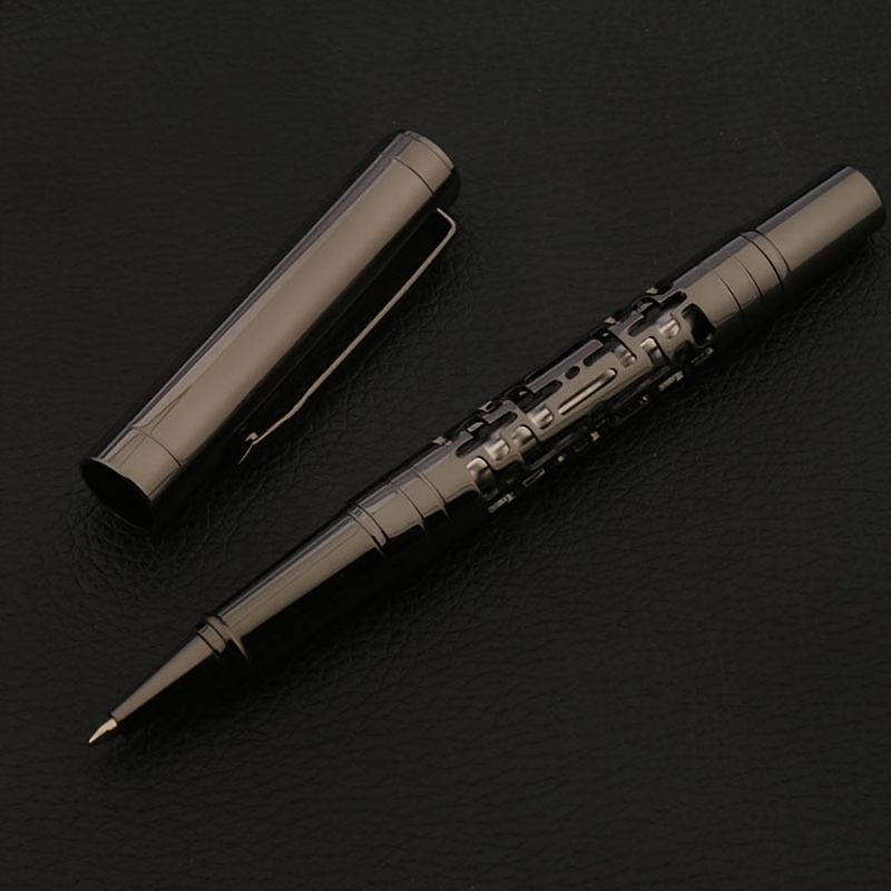 

1pc Metal Pen Hollow Gray Orb Pen Pen