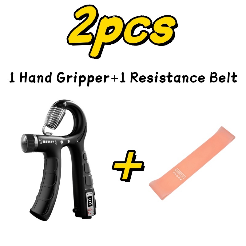 TEMU 2pcs Set (hand Gripper And ) Upgraded Adjustable Hand Gripper Heavyweight Fitness Hand Forearm Trainer 11-220 Lbs Resistance Adjustment Strength