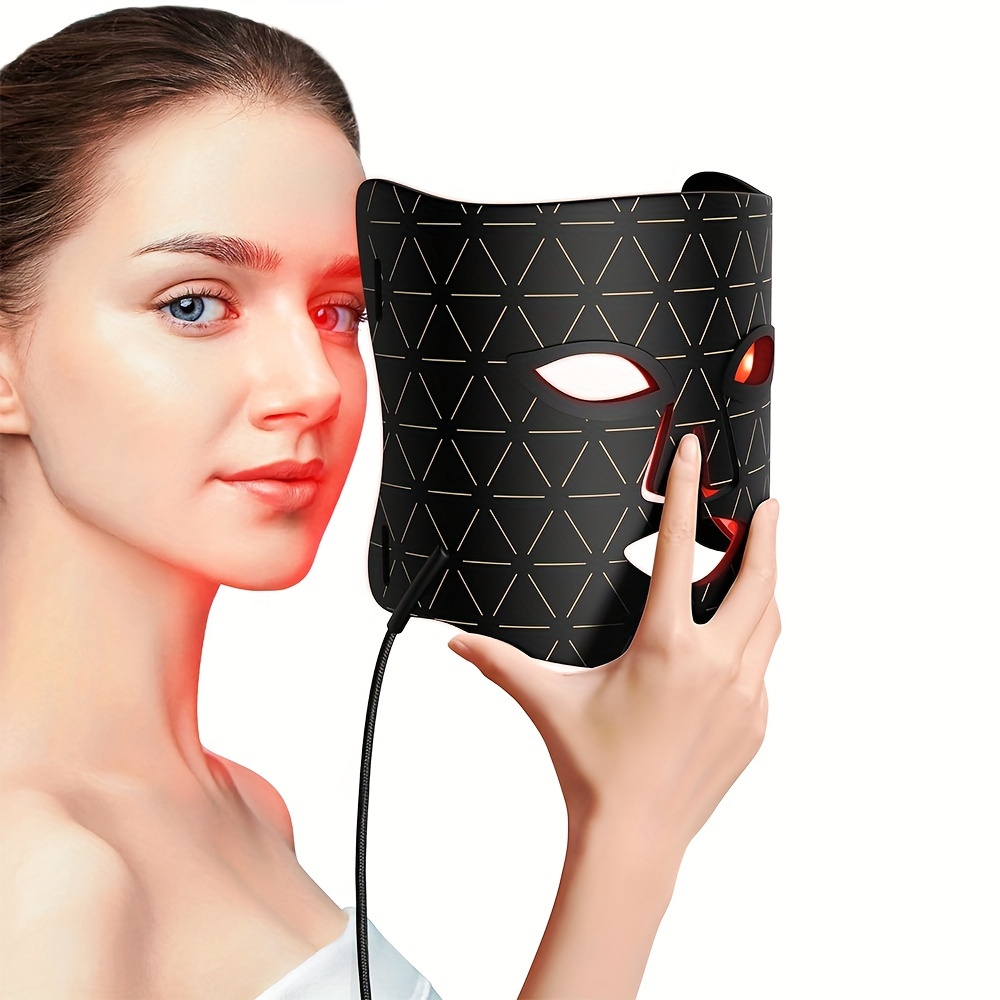 TEMU Led Light Mask, Led Relax 630nm & 830nm For Home Use, For ( Black)