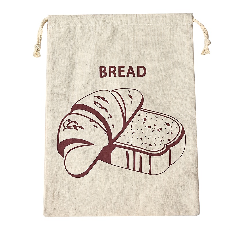 Reusable Heavy-duty Bread Storage Bag - Cotton With Closure, Design For, Loaves, & Pastries - Bread Keeper For Pantry, Bakeries & Kitchens