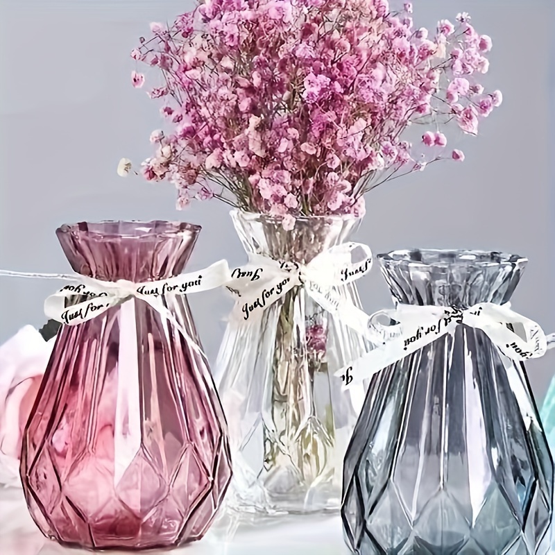 

Visually Appealing Glass Vase For Flower Arrangements - Chic French-inspired Decor, Living Room, Bedroom, Hotel & Coffee Shop