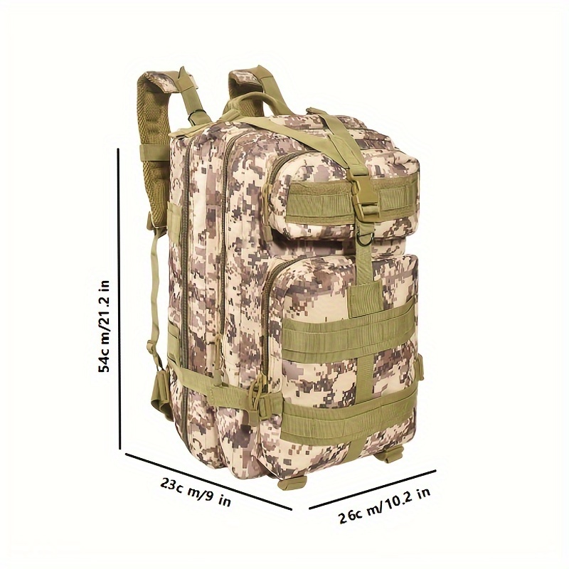 KLZUOPT Hiking Backpack 600D Nylon Camouflage Military Tactical