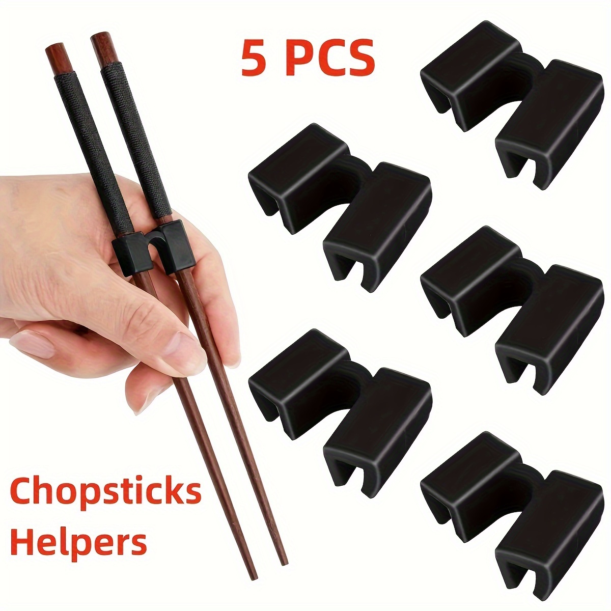 

5pcs Reusable Chopstick , Reusable Chopsticks Training Chopstick Hinges Connector, Chinese Chopsticks Trainer Holder