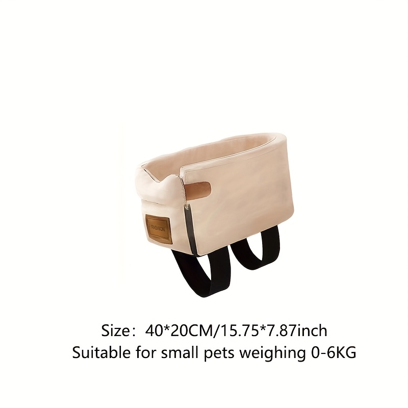 cozy pet bed for car travel soft polyester dog nest with   white mat secure zipper closure and large viewing window   small to medium dogs car travel accessories Product details 1