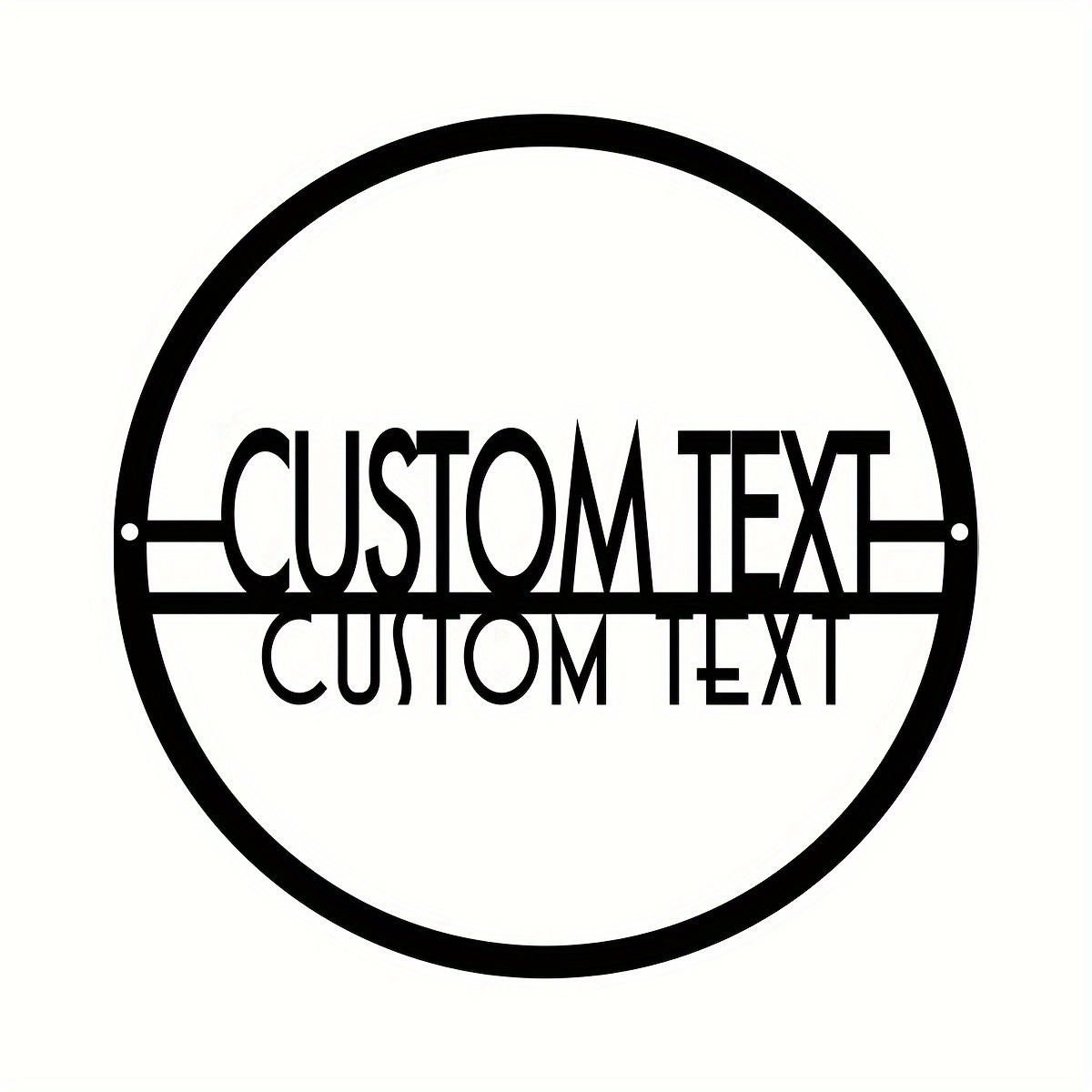 TEMU 1pc Custom Personalized Metal Round Mid Century Modern Address Sign - Retro Style Custom House Number Sign - Round Mid Century Address Number