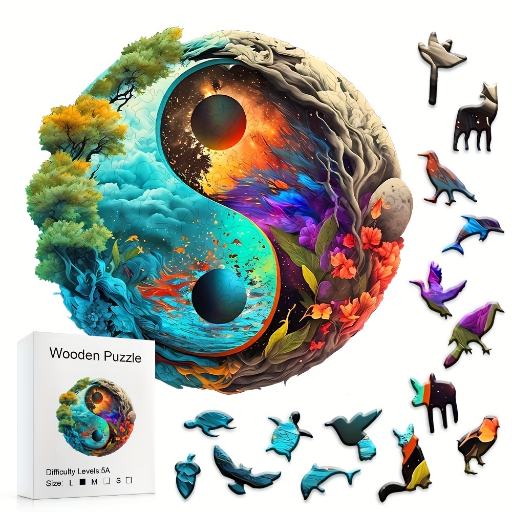 

New Yin Yang Hill Animal Shaped Wooden Puzzle