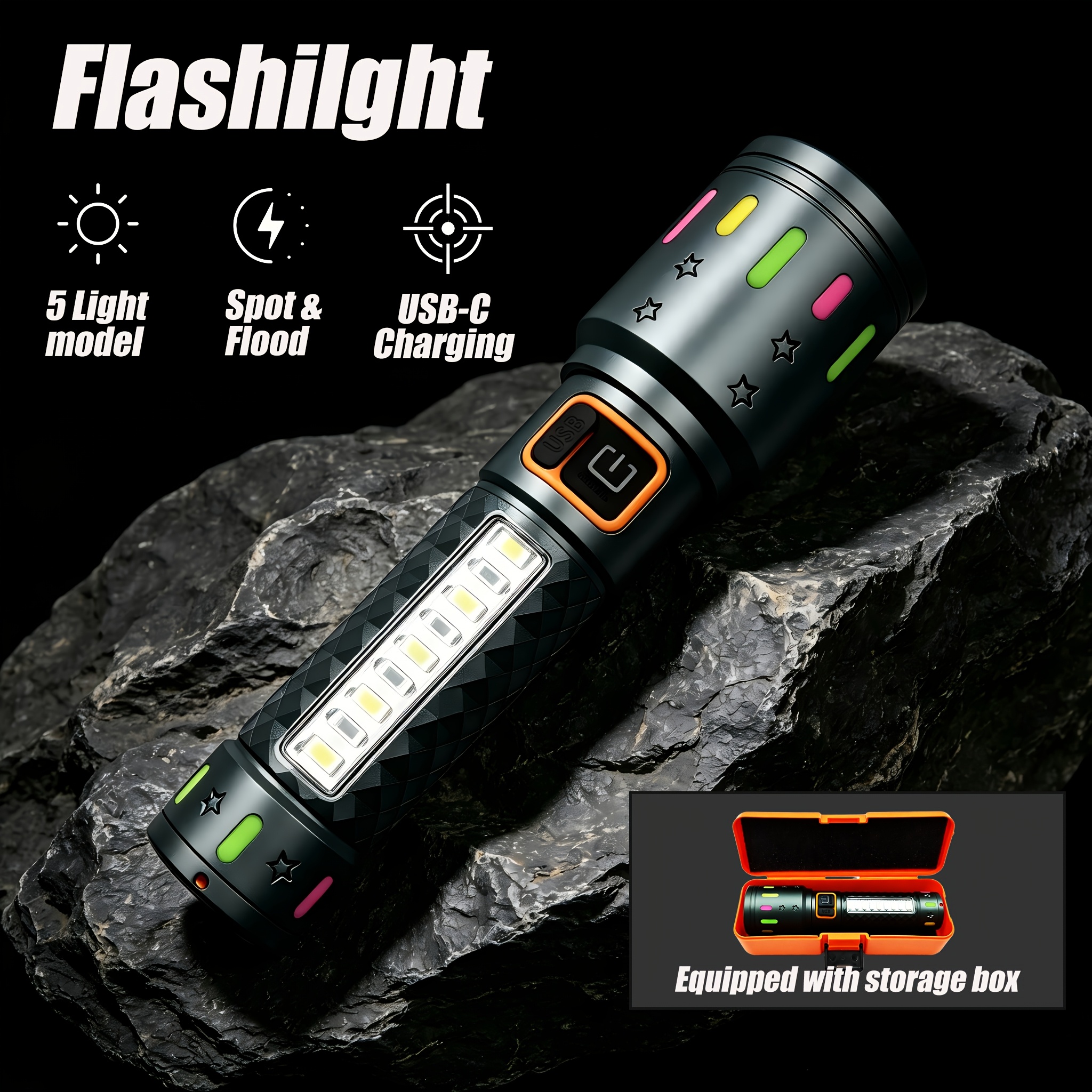 26650 usb flashlight rechargeable 1200 lumens UltraFire T4 Tactical Only Flashlight This multipurpose flashlight features high Wuben E12R Flashlight - 1200