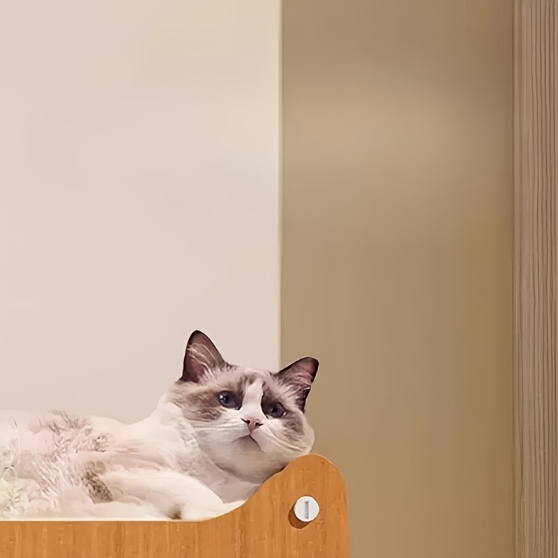 2-in-1 Cat Bed & Scratching Post - Large Summer Cooling Ventilated Cat House with Personalized Name Engraving, Durable No-Shed Material, Easy Assembly Wall-Mounted Space-Saving Design for Indoor Cats