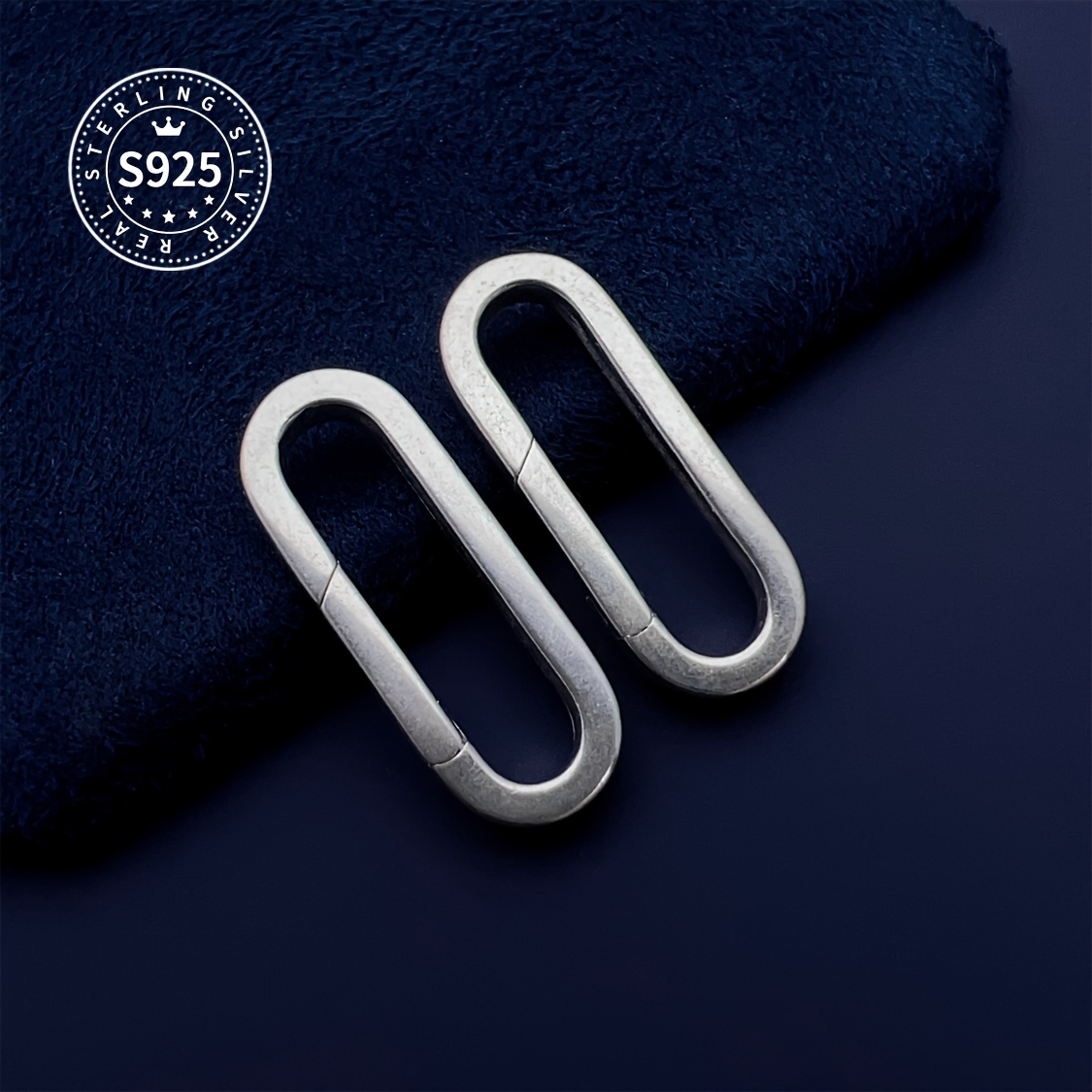 925 Silvery Accessory Square Spring Buckle for Jewelry Making