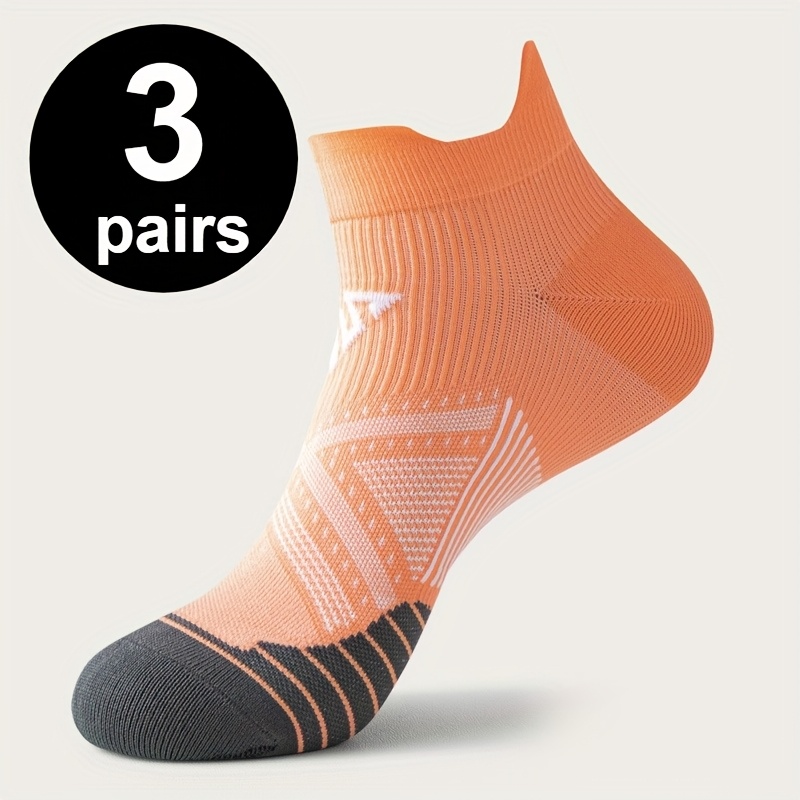 TEMU 3-pair Running Socks For Men And Women, Summer Fitness Sports Socks, Quick-drying, Sweat-absorbent, Breathable, Professional Marathon Running