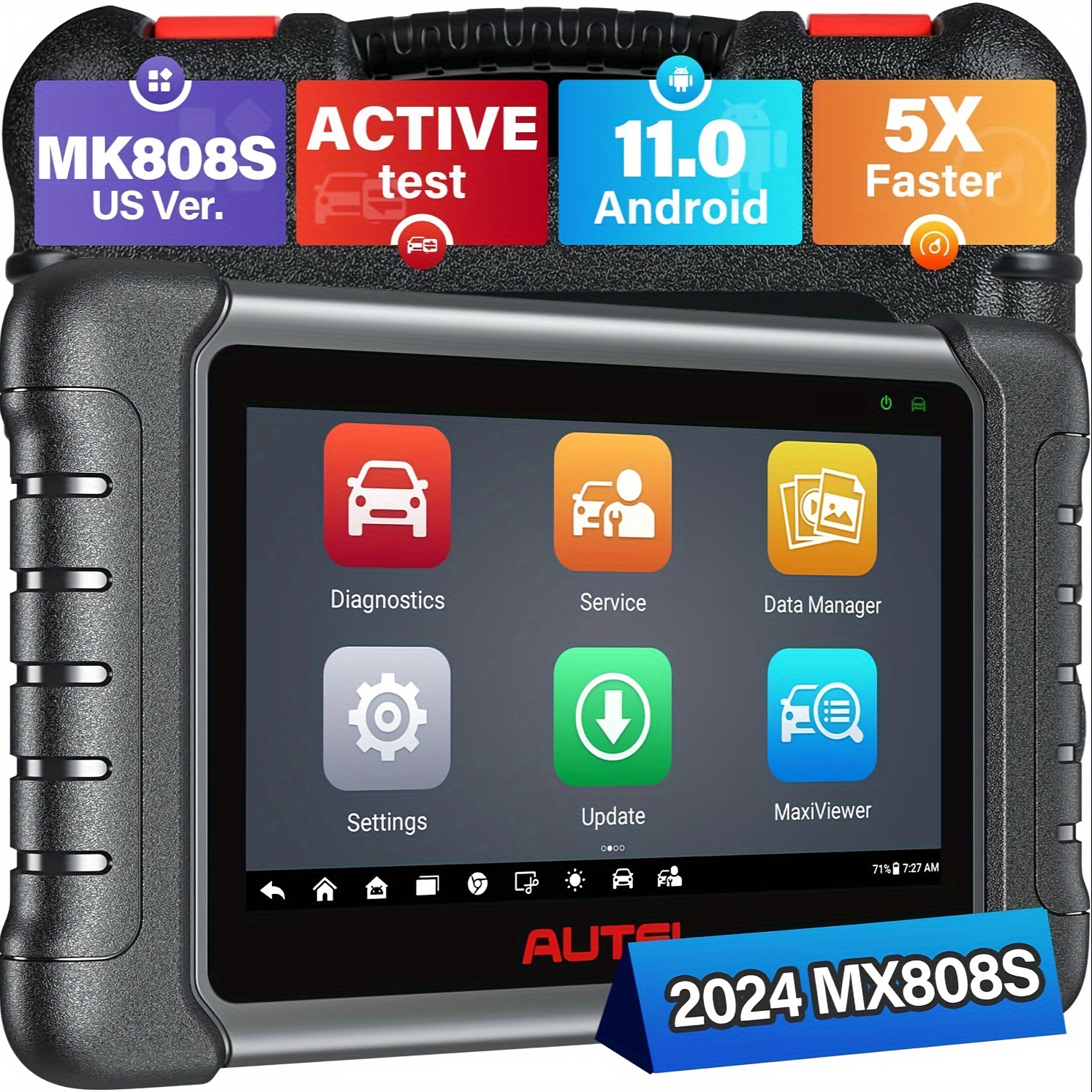 

Autel Scanner Mx808s, 2024 Android 11 Us Ver. Of Mk808s/ Mk808z, Newer Model Of / Mx808, Full Bidirectional As Mk808k-bt Mk808z-bt, 28, Oe All System Scan, Fca Autoauth