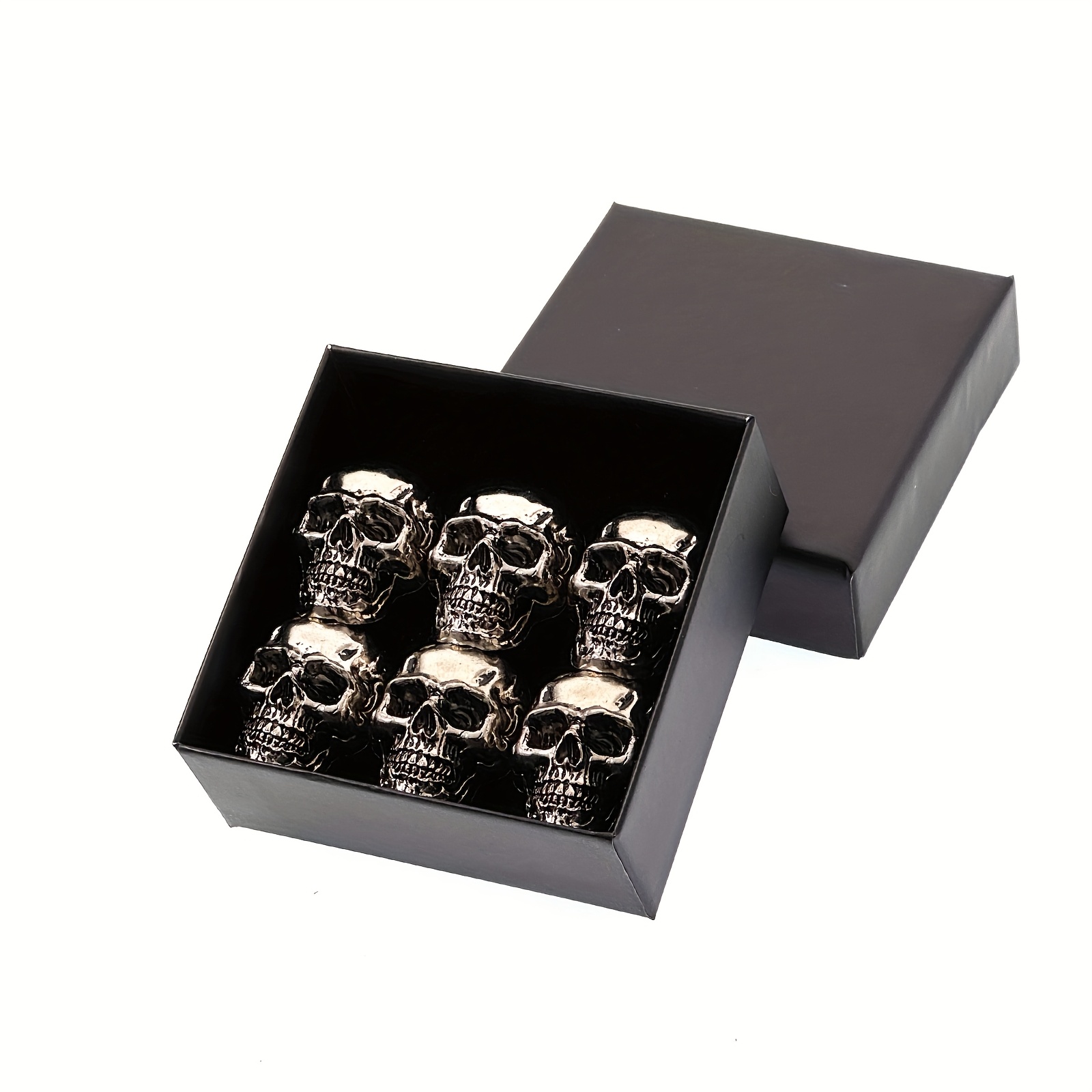 6pcs Stainless Steel Refrigerator Magnets, Cool, Cute, Unique And Fun Gothic Decorative Fridge Magnets, Suitable For Kitchen, Office Whiteboard, Lockers, And Refrigerator Decoration