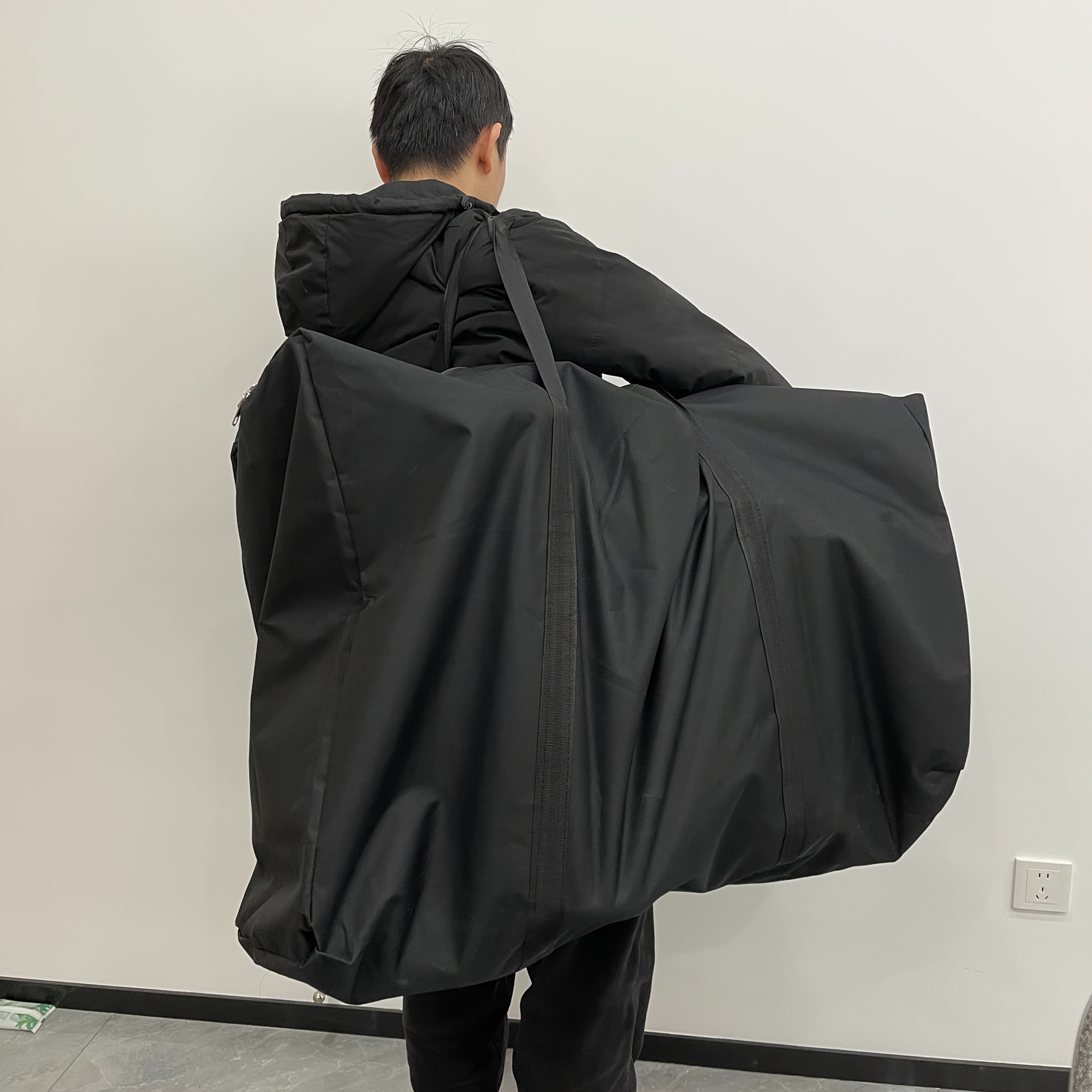 Image of 1pc Large Oxford Cloth Storage Bag, Walker Bike Storage Bag, Carry-on Bag Option, Suitable For Travel And Storage, Easy To Carry