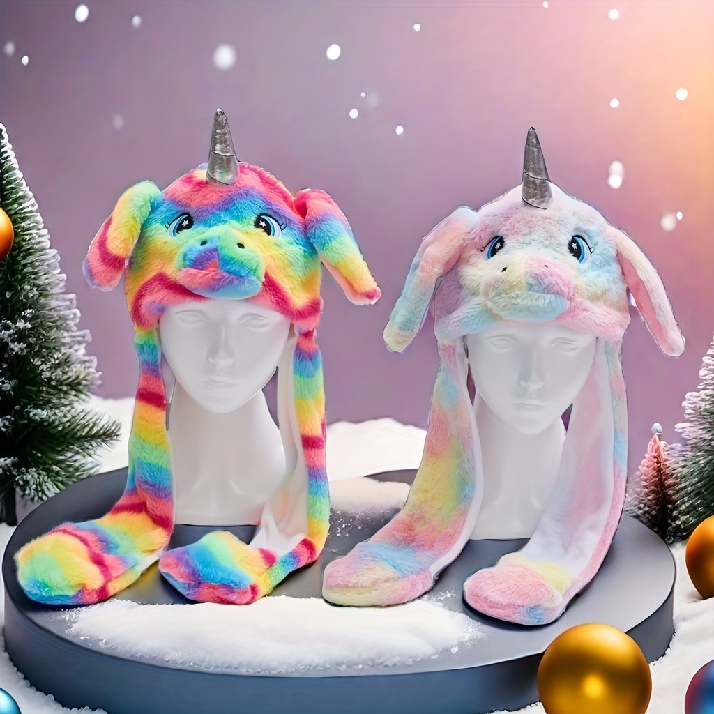 

Unicorn Hat Moving - Ear-warming Cap For Women, For Christmas & Themes