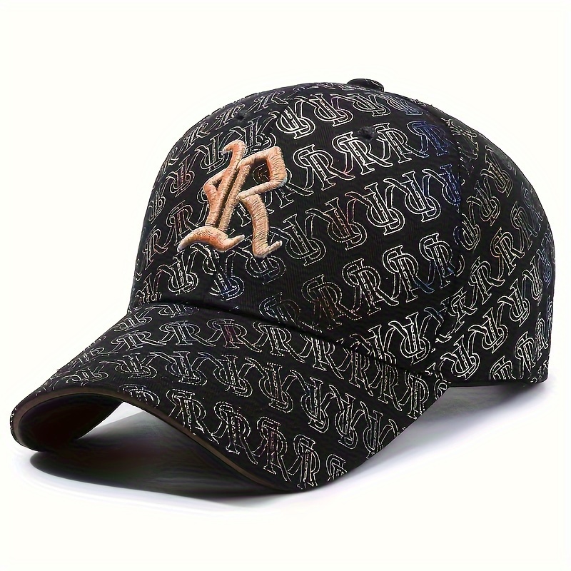 Letter Embroidered R Women's Men's Baseball Spring/summer/autumn Adjustable Button Hat Casual Hip Hop Women's Hat