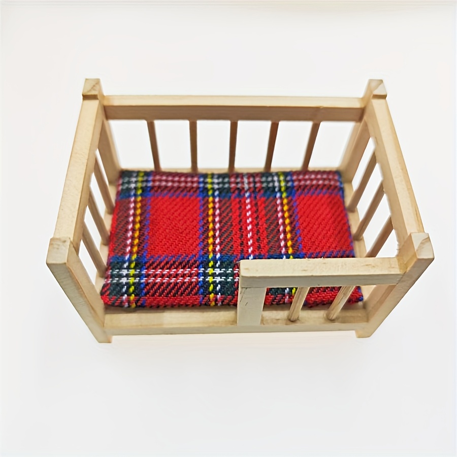 Image of 1pc, Dollhouse Decoration, Mini Nursery Bed Model Ornament, Pocket-sized Scene Diy Small Parts, A Collectible Gift For Hobbyists And Enthusiasts