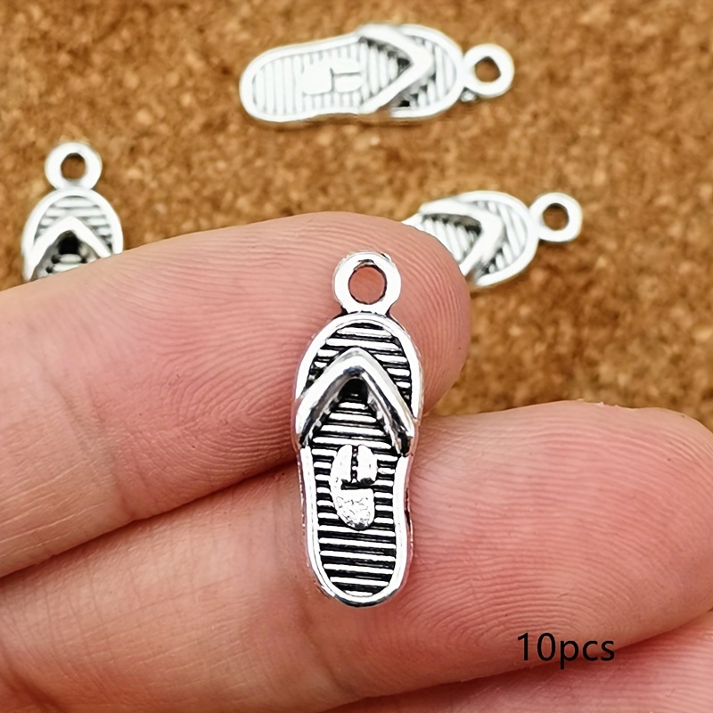 10pcs Of Antique Silvery Charm Pendants Of Bohemian Fashion For Women, Suitable For Handmade Earrings, Bracelets, And Necklace Accessories.