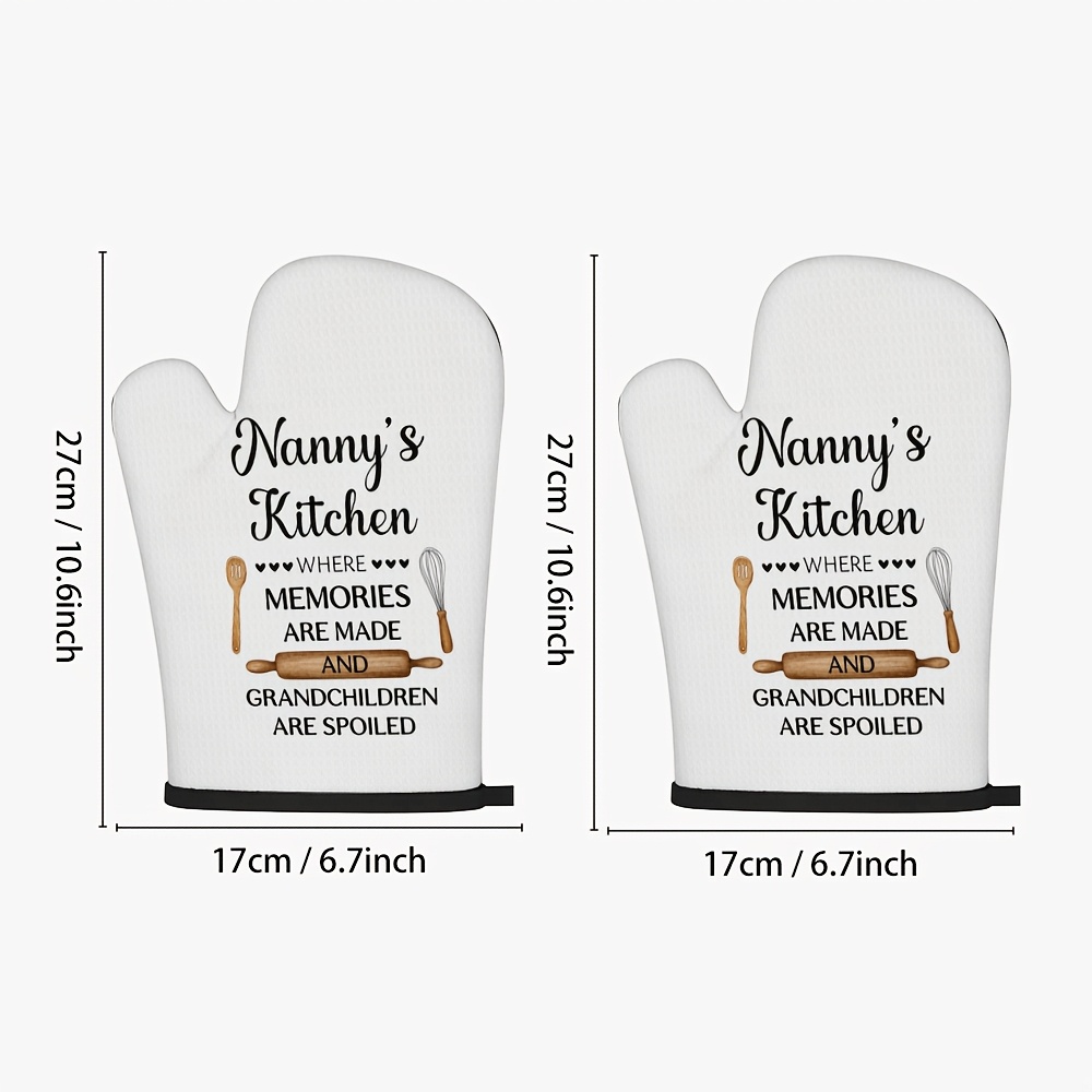 TEMU 2 maniques de four, imprimées avec le slogan anglais " Kitchen" et une cuillère en bois, une fouet, un rouleau à pâtisserie avec motif de cœur,
