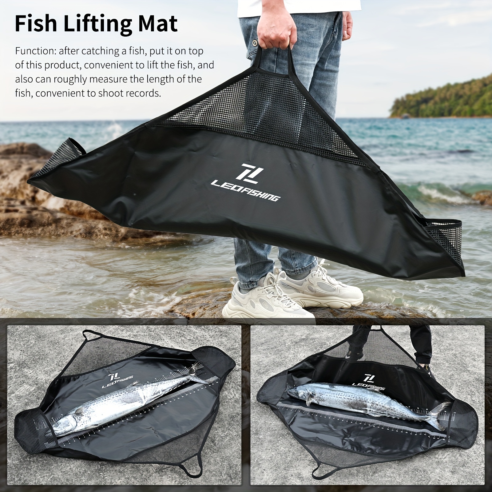 

Leofishing 1.2m/47.2in Unhooking Mat, Portable Mat Length Measurement , Mat, Carp